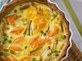 Lauch-Quiche mit Möhren und Erbsen Rezept