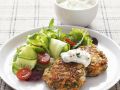 Linsenfrikadellen mit Joghurt-Dip Rezept
