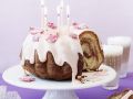 Marmorkuchen mit rosa Zuckerguss Rezept