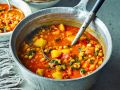 Marokkanische Gemüsesuppe mit Kichererbsen Rezept