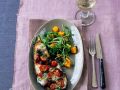 Mit Mozzarella gefüllte Aubergine Rezept