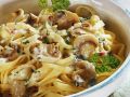 Nudeln mit Sahne-Pilzsauce Rezept