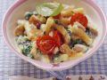 Nudeln mit Spinat, Tomaten und Hähnchenfleisch Rezept