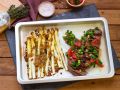 Ofenspargel mit Hüftsteak und Salsa Rezept