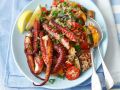 Oktopus mit Reis und Gemüse Rezept