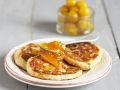 Pancakes mit Mirabellenkompott Rezept