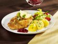 Paniertes Schnitzel vom Kalb mit Kartoffeln Rezept