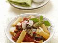 Pasta mit getrockneten Tomaten, Auberginen und Kapern Rezept