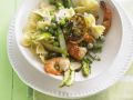 Pasta mit grünem Spargel und Garnelen Rezept