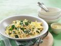 Pasta mit Lachs-Grünkohl-Sauce Rezept