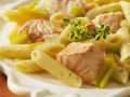 Pasta mit Lachs-Lauch-Soße Rezept