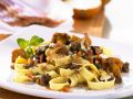 Pasta mit Pfifferlingen und Hackfleisch Rezept