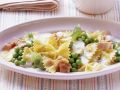 Pasta mit sahniger Erbsen-Schinken-Sauce Rezept