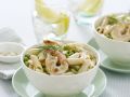 Pasta mit Shrimps und Erbsen Rezept
