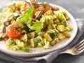 Pasta mit Zucchini, Auberginen und Rucolapesto Rezept