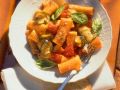 Pasta mit Zucchini-Tomaten-Soße Rezept