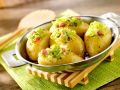 Pellkartoffeln mit Lauch und Schinken Rezept