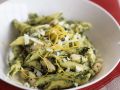 Pestonudeln mit weißen Bohnen, Parmesan und Zitrone Rezept