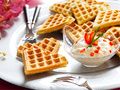 Pesto-Waffelherzen