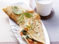 Pfannkuchen mit Gemüse und cremiger Kräuter-Soße Rezept