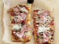 Pizzaschnitten mit Schinken und Pilzen Rezept