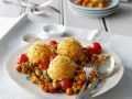Polenta-Bällchen mit Kichererbsensauce Rezept