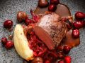 Rehrücken mit Cranberrys und Maronen Rezept