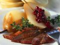 Rehrücken mit Preiselbeer-Birnen Rezept