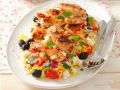 Reis-Gemüsesalat mit Hähnchen Rezept
