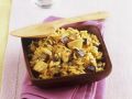 Reispfanne mit Putenfleisch und Aubergine Rezept