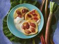 Rhabarber-Pfannkuchen mit Vanillesauce Rezept