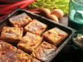 Rhabarberkuchen mit Quarkguss Rezept