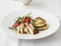 Ricottapuffer mit Spargel und Tomaten Rezept