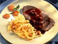 Rinderbraten mit Spätzle und Sultaninensoße Rezept