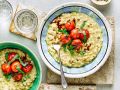 Risotto mit Cheddar und Balsamico-Tomaten Rezept