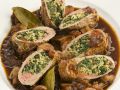 Rouladen auf italienische Art mit Pilz-Rotwein-Soße Rezept