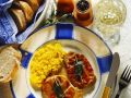 Safranrisotto mit Saltimbocca Rezept