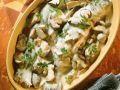 Saiblinge mit Sahne-Pilz-Soße Rezept