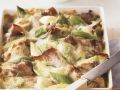 Schweinebraten-Lauch-Gratin mit Käse Rezept