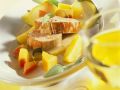 Schweinefilet auf Kartoffel und Quitten Rezept