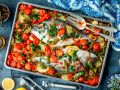 Seebrasse mit mediterranem Gemüse aus dem Ofen Rezept
