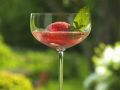 Sekt mit Erdbeersorbet Rezept
