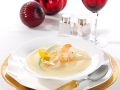 Sellerie-Orangen-Suppe mit Ingwer-Garnelen Rezept