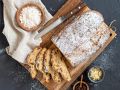 Smarter Quarkstollen mit Vollkorn und Rosinen Rezept