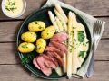 Spargel klassisch mit Entenbrust Rezept