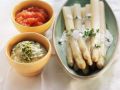 Spargel mit dreierlei Saucen Rezept