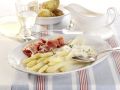Spargel mit Sauce Hollandaise und Katenschinken Rezept