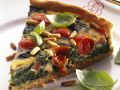 Spinat-Tomaten-Tarte mit Pinienkernen Rezept