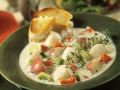 Suppe mit Jakobsmuscheln und Gemüse Rezept