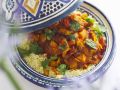 Tajine mit Hähnchen, Trockenfrüchten und Mandeln Rezept